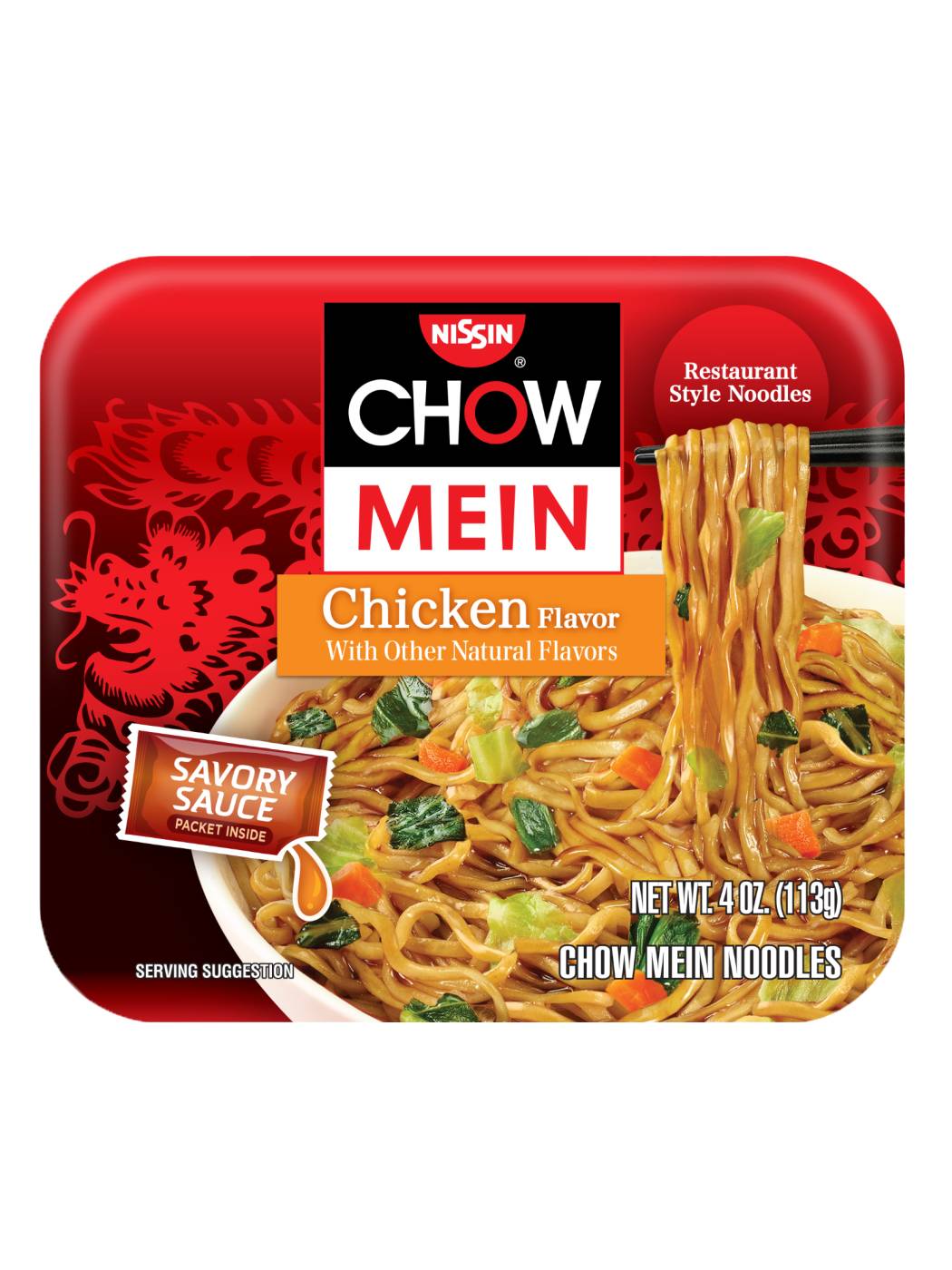 Nissin Chow Mein Chicken Flavor  Noodles; image 1 of 5