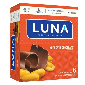 Luna 9g Protein Whole Nutrition Bars - Nutz Over Chocolate