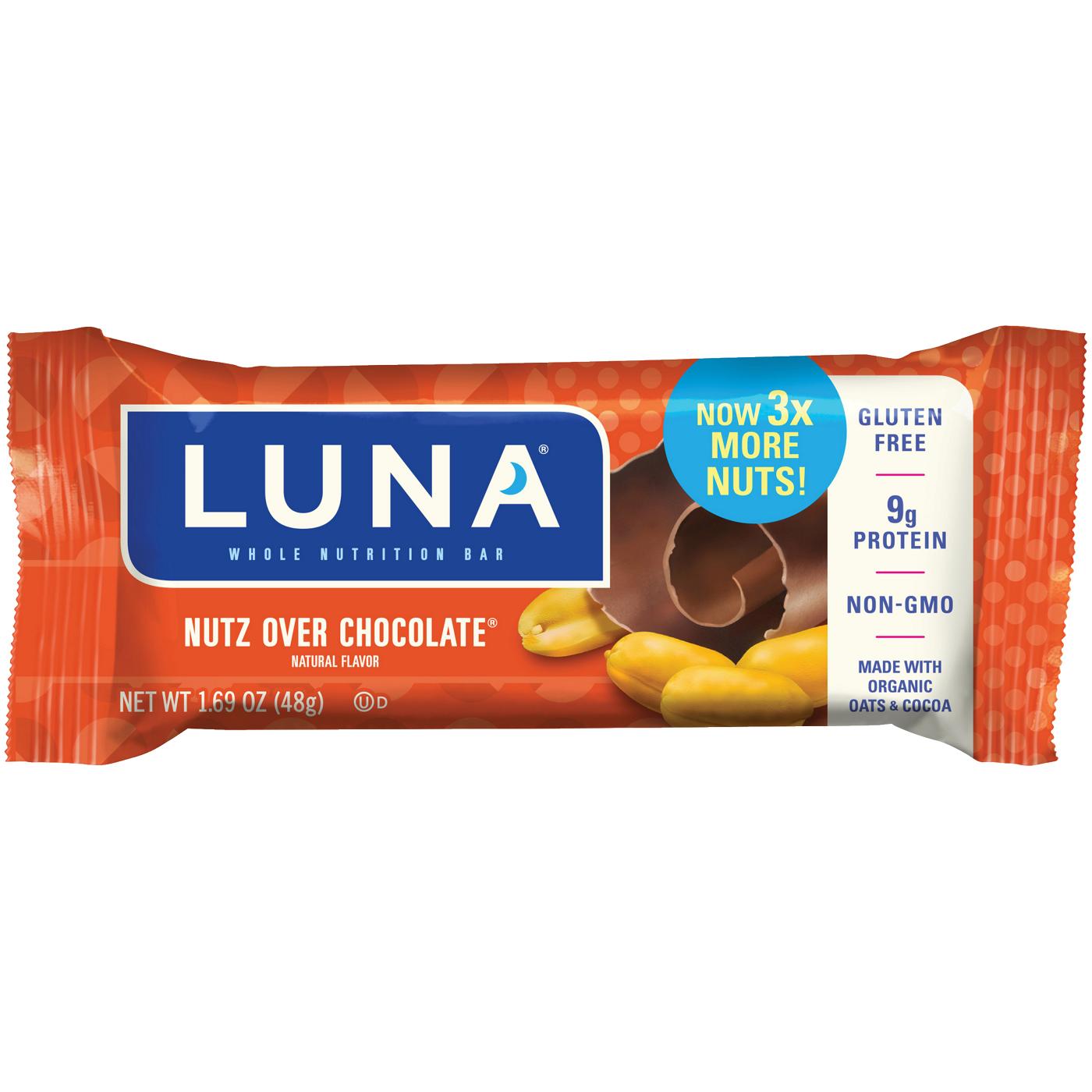 Luna 9g Protein Whole Nutrition Bars - Nutz Over Chocolate; image 3 of 8