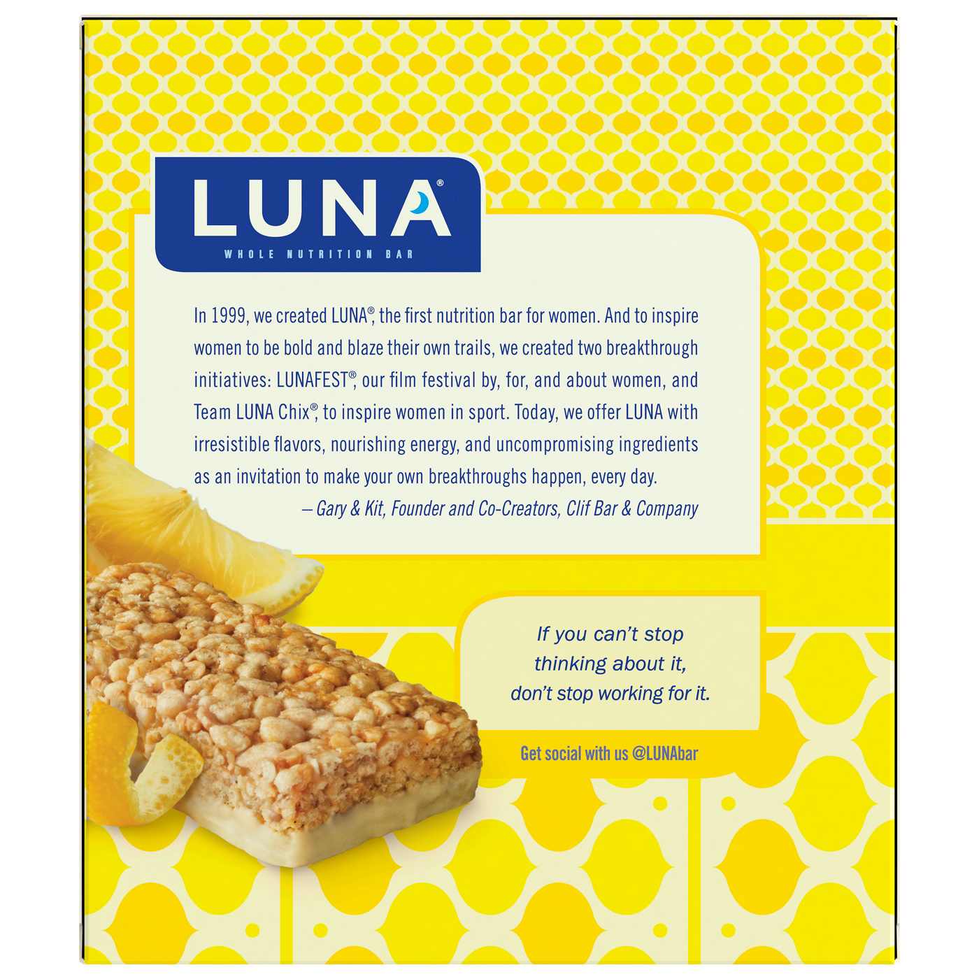 Luna 8g Protein Whole Nutrition Bars - Lemon Zest; image 3 of 4