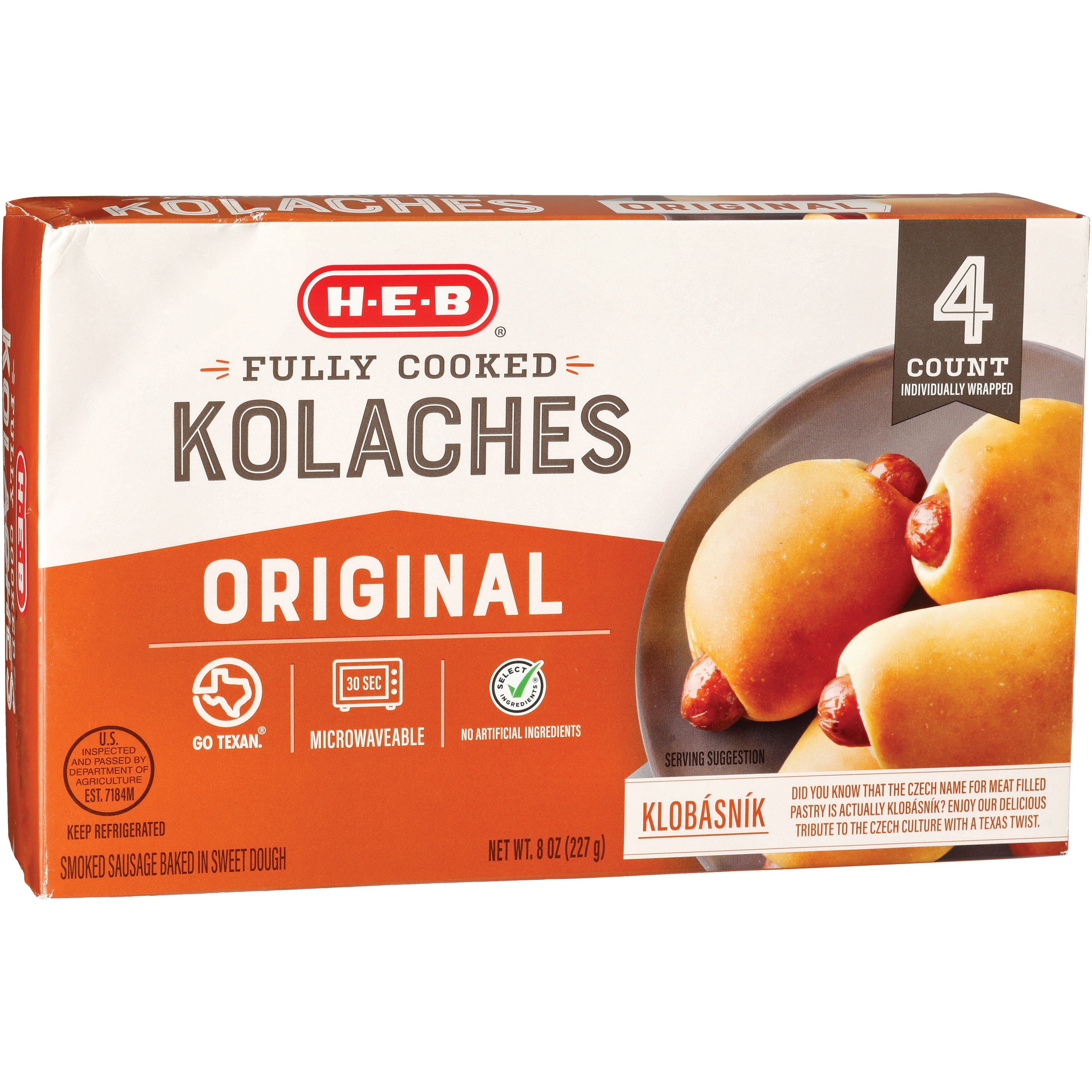 H-E-B Fully Cooked Original Sausage Kolaches - Shop Sandwiches At H-E-B