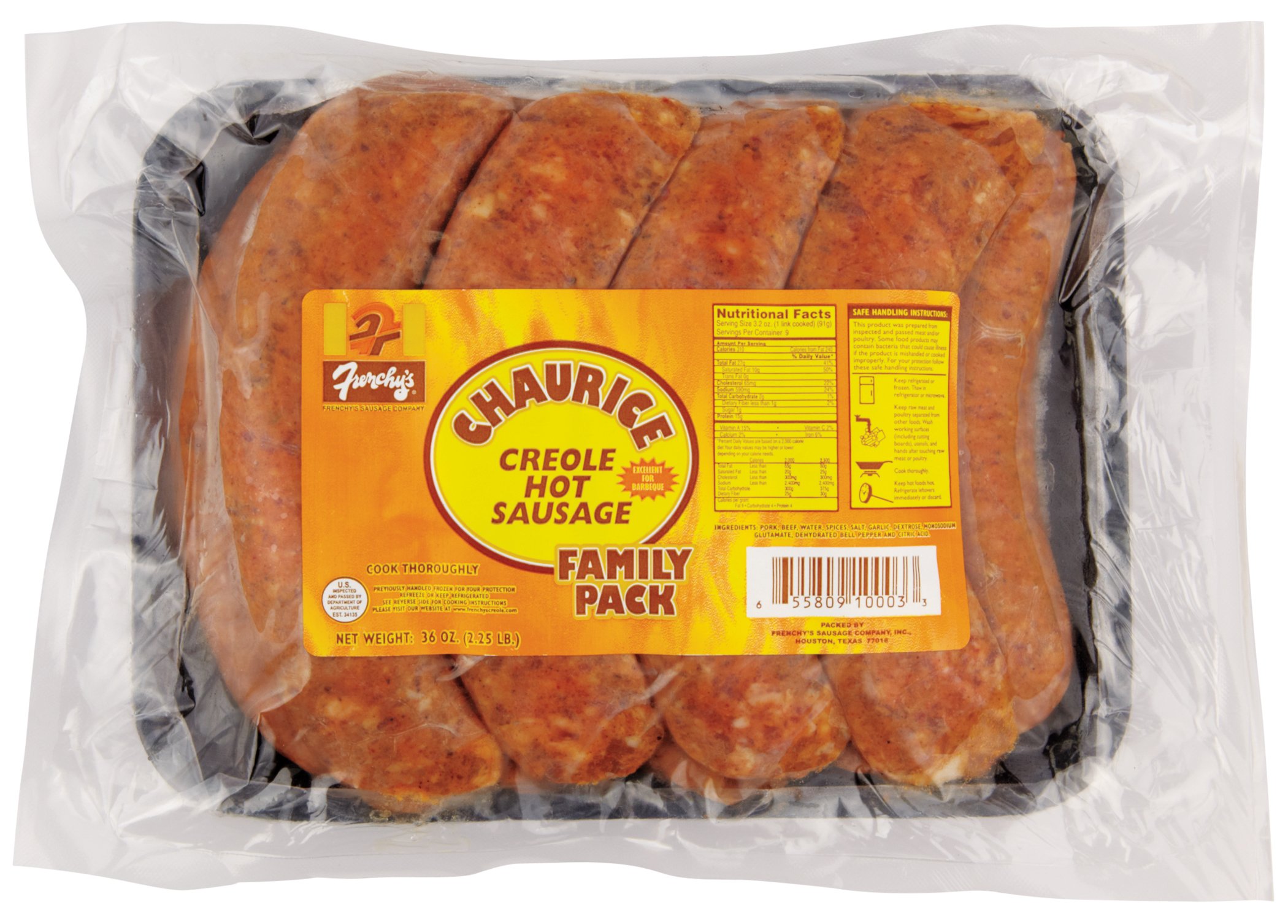 Frenchys Creole Hot Sausages - Family Pack - Shop Sausage at H-E-B