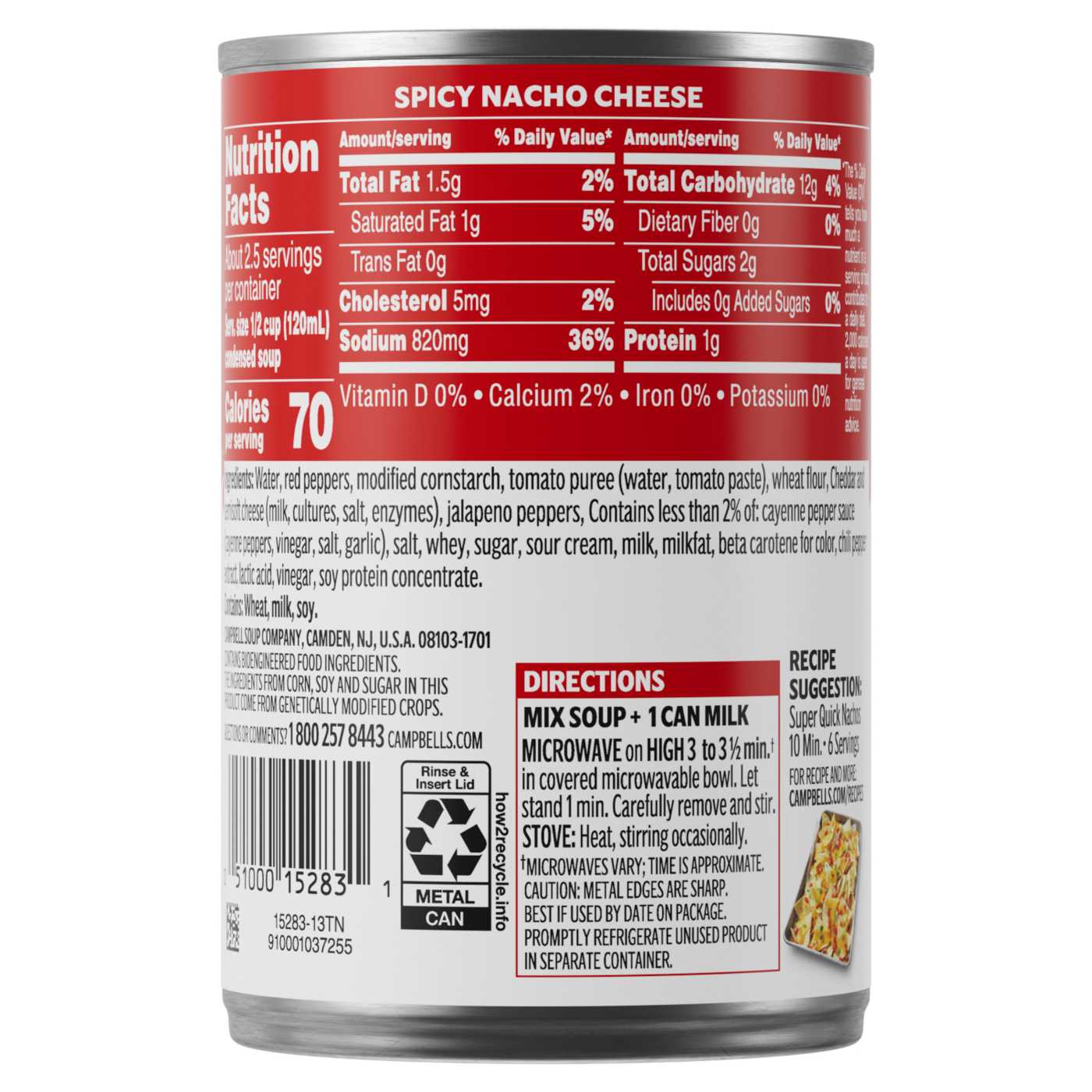 Campbell's Condensed Spicy Nacho Cheese Soup; image 3 of 7