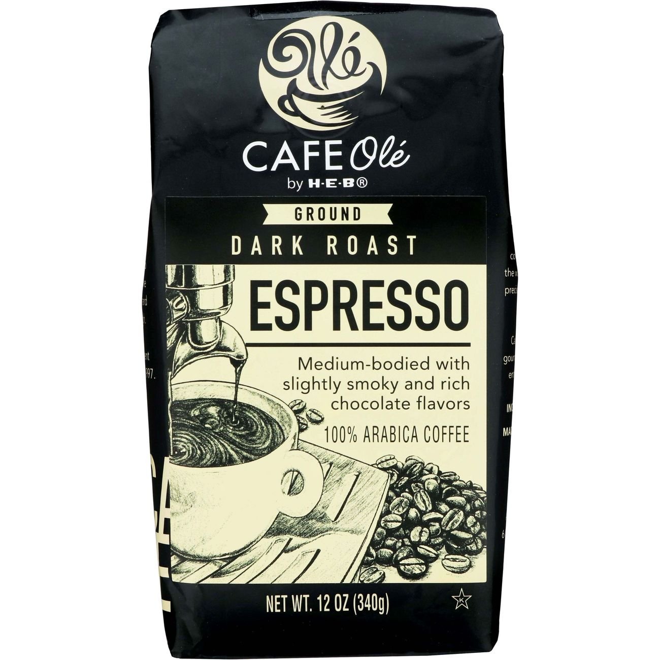 Cafe Ole by HEB Espresso Dark Roast Ground Coffee Shop