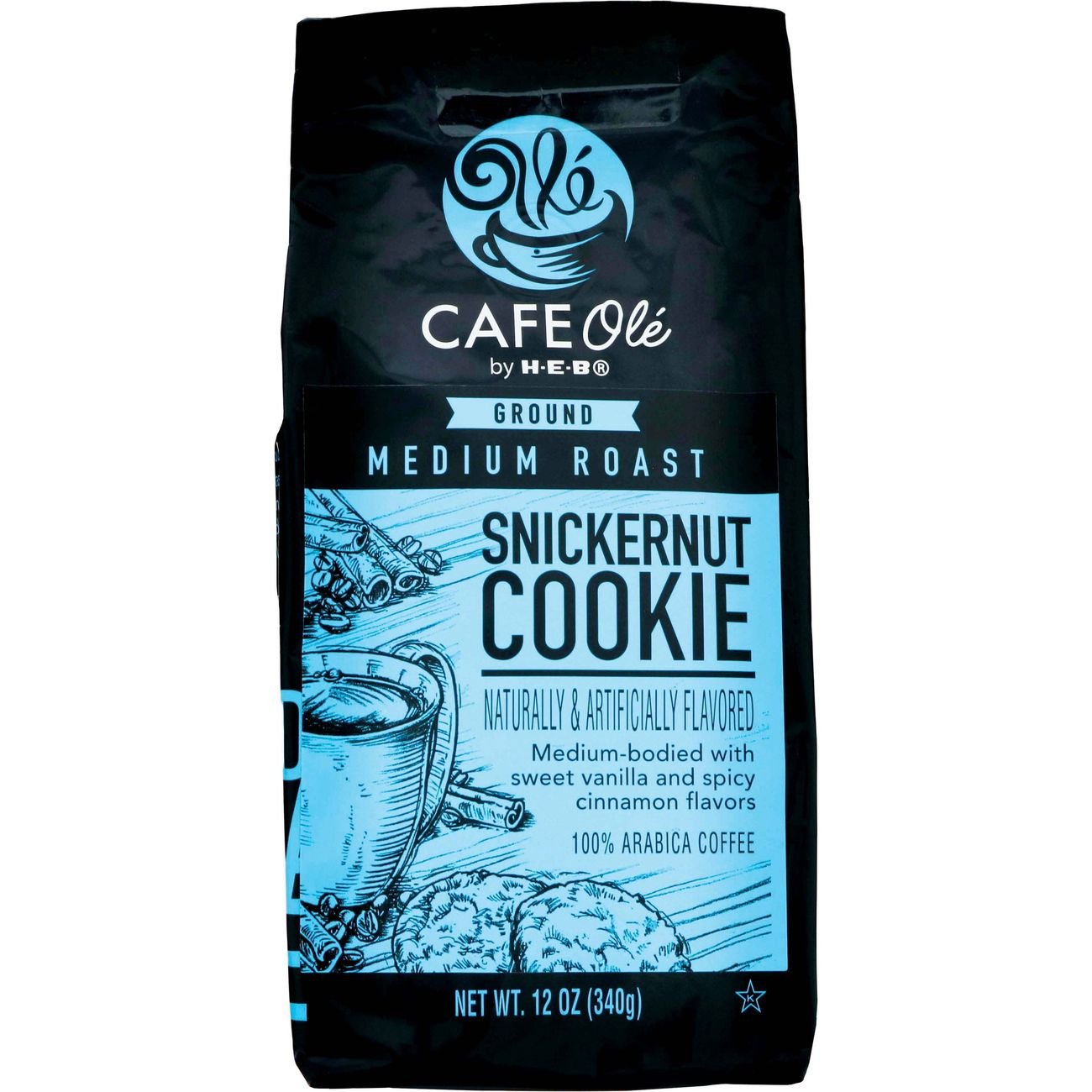 Cafe Ole By H E B Snickernut Cookie Medium Roast Ground Coffee Shop Coffee At H E B