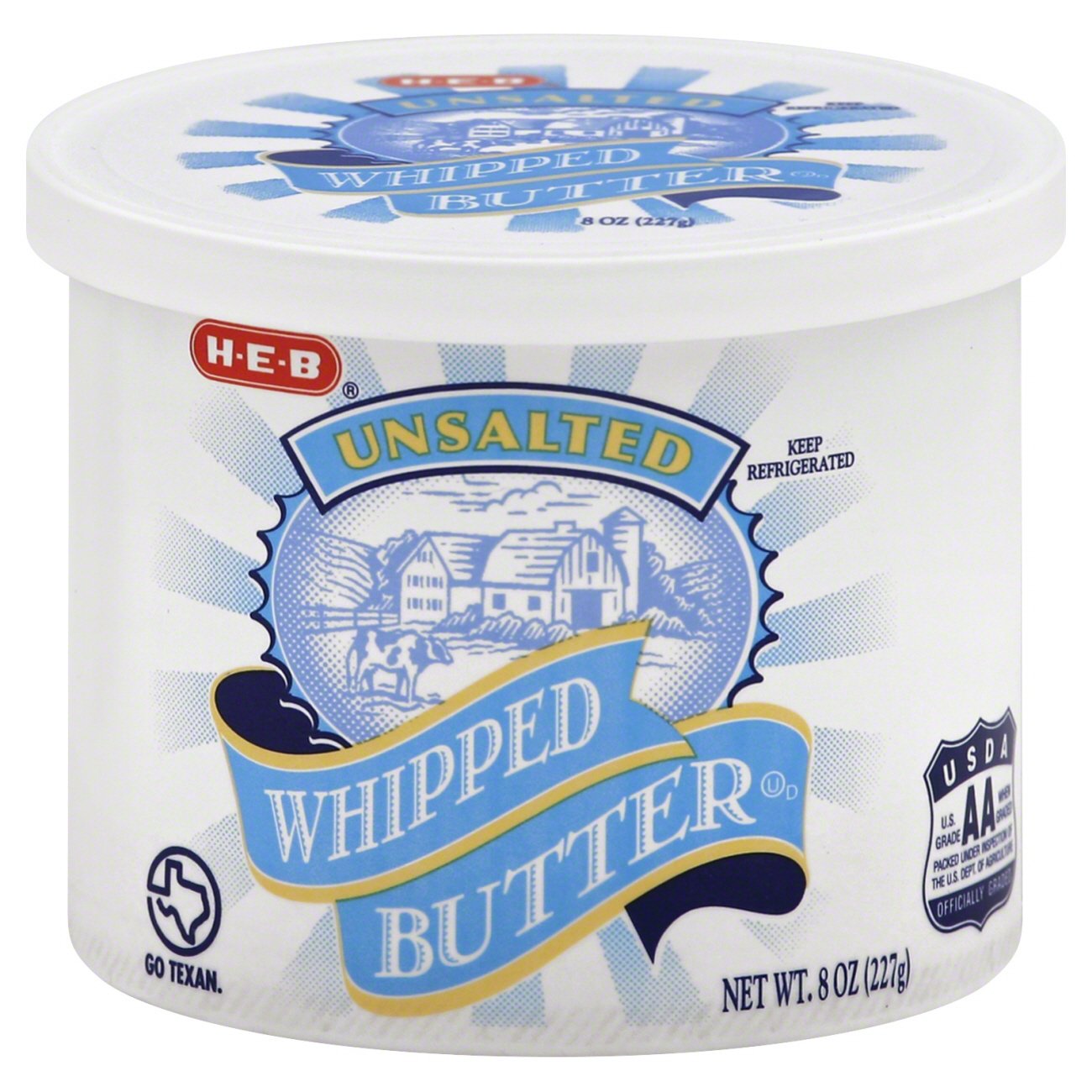 H-E-B Whipped Unsalted Butter - Shop Butter & Margarine At H-E-B