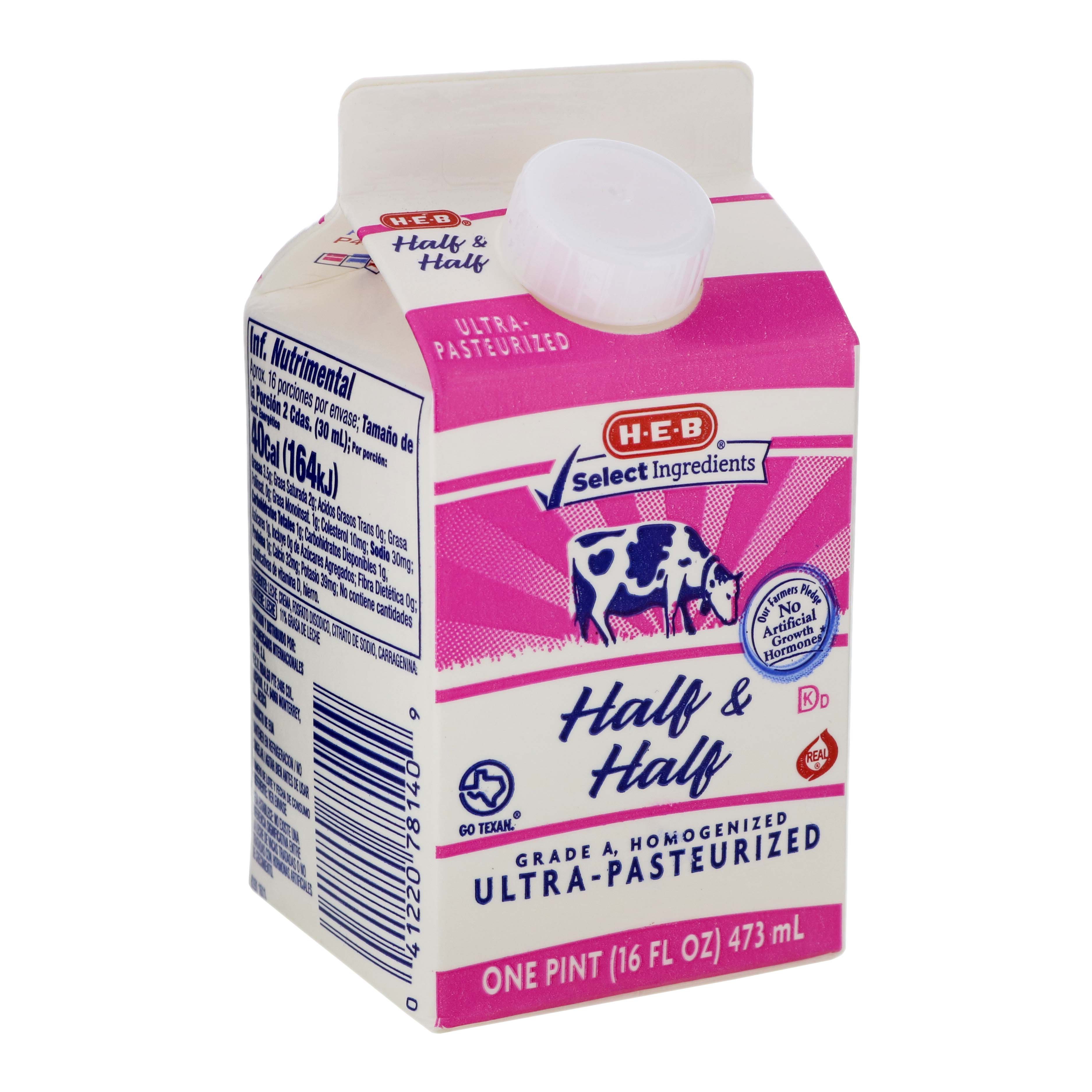 H E B Select Ingredients Half Half Shop Cream At H E B