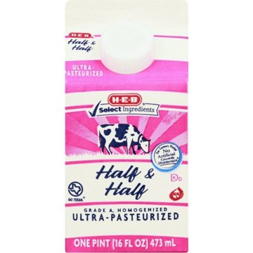 H-E-B Half & Half, 16 oz