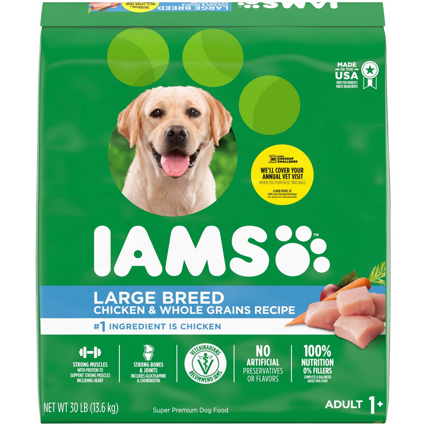 IAMS Adult High Protein Large Breed Dry Dog Food with Real Chicken; image 1 of 5