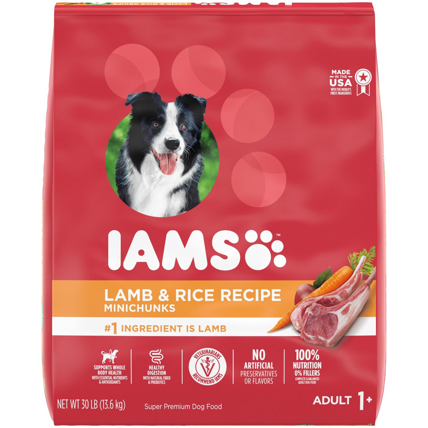 IAMS Minichunks Adult Dry Dog Food Lamb & Rice Recipe Dog Kibble; image 1 of 5