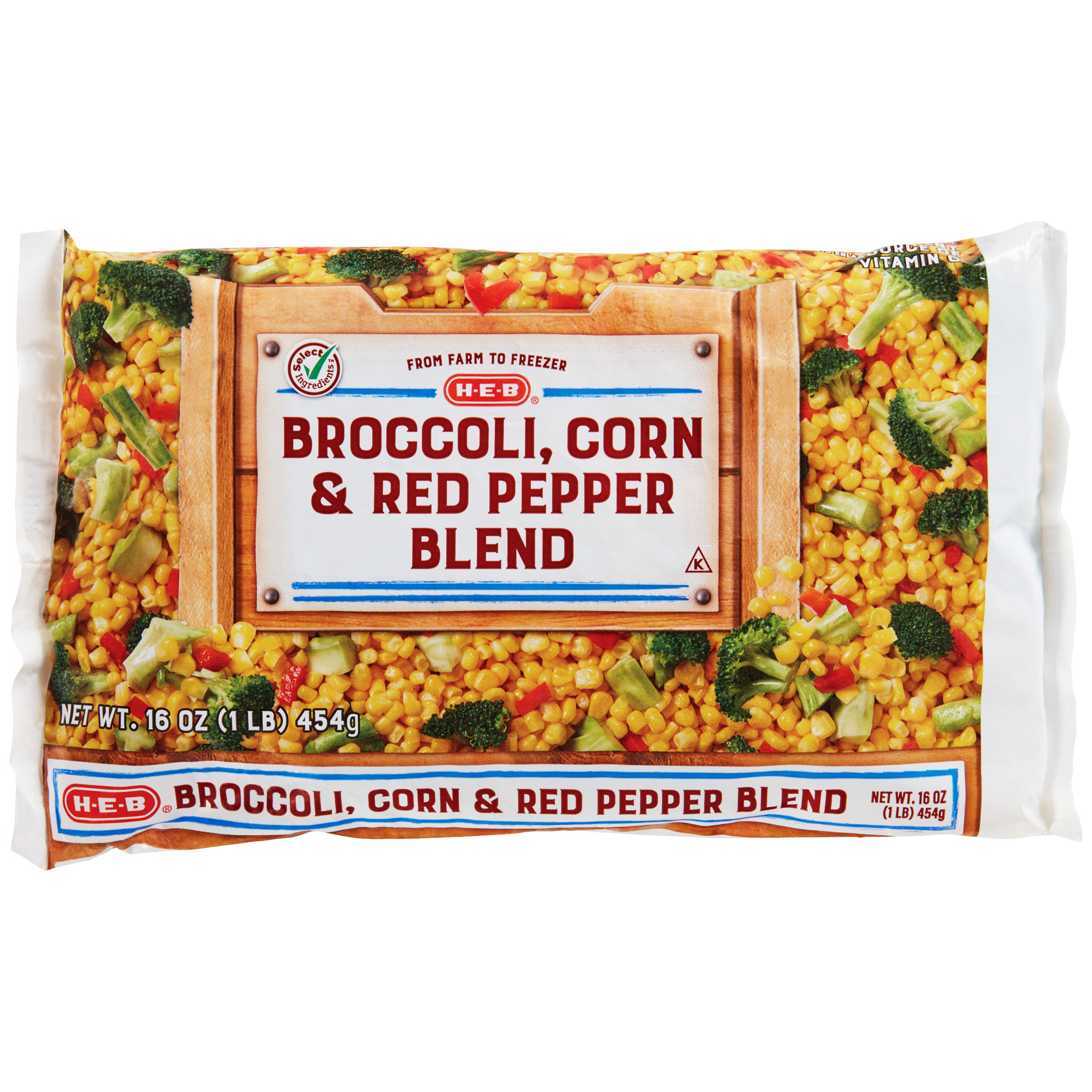 H-E-B Frozen Broccoli, Corn & Red Pepper Blend - Shop Vegetables At H-E-B