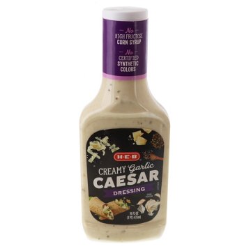 H-E-B Salad Dressing - Creamy Garlic Caesar, 16 oz