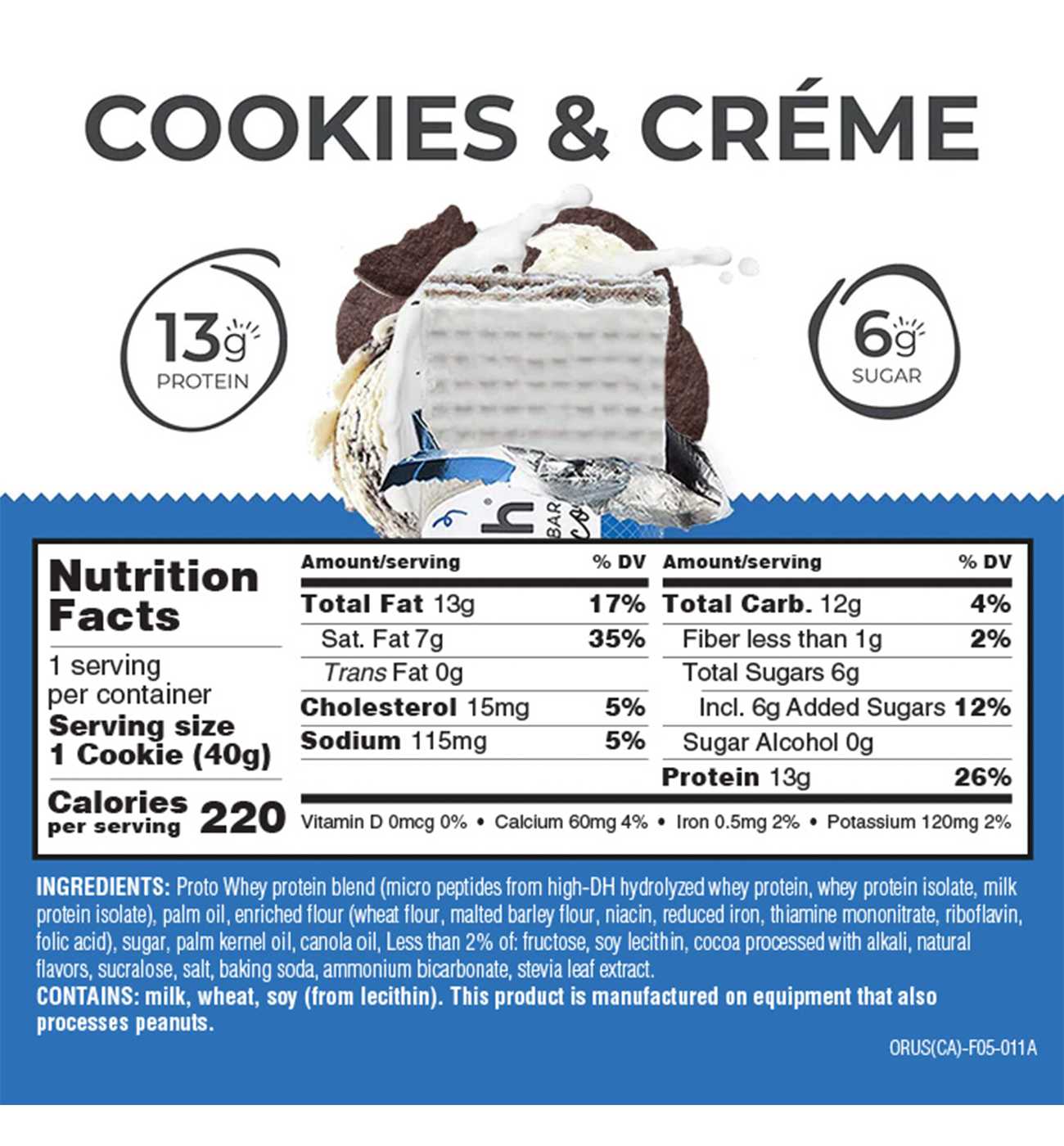 Power Crunch 13g Protein Energy Bar - Cookies & Crème; image 3 of 6