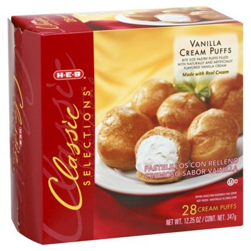 H-E-B Classic Selections Vanilla Cream Puffs, 12.25 oz