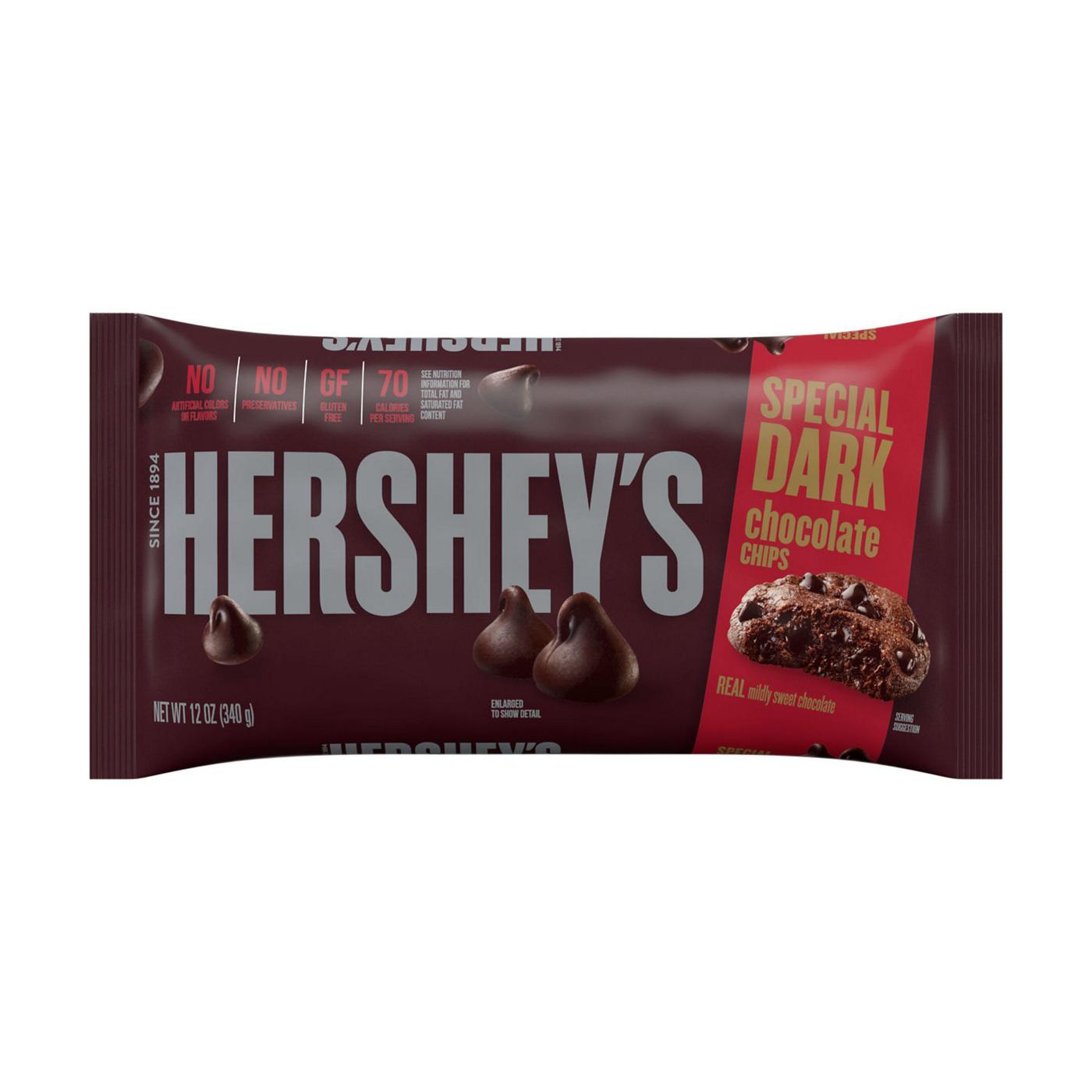 Hershey's Special Dark Mildly Sweet Chocolate Baking Chips Bag; image 1 of 7