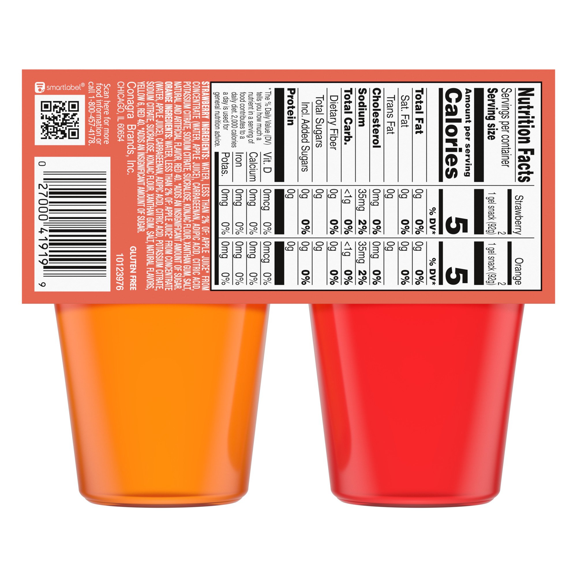 Snack Pack Sour Patch Kids Blue Raspberry Juicy Gels Cups - Shop Pudding &  Gelatin at H-E-B