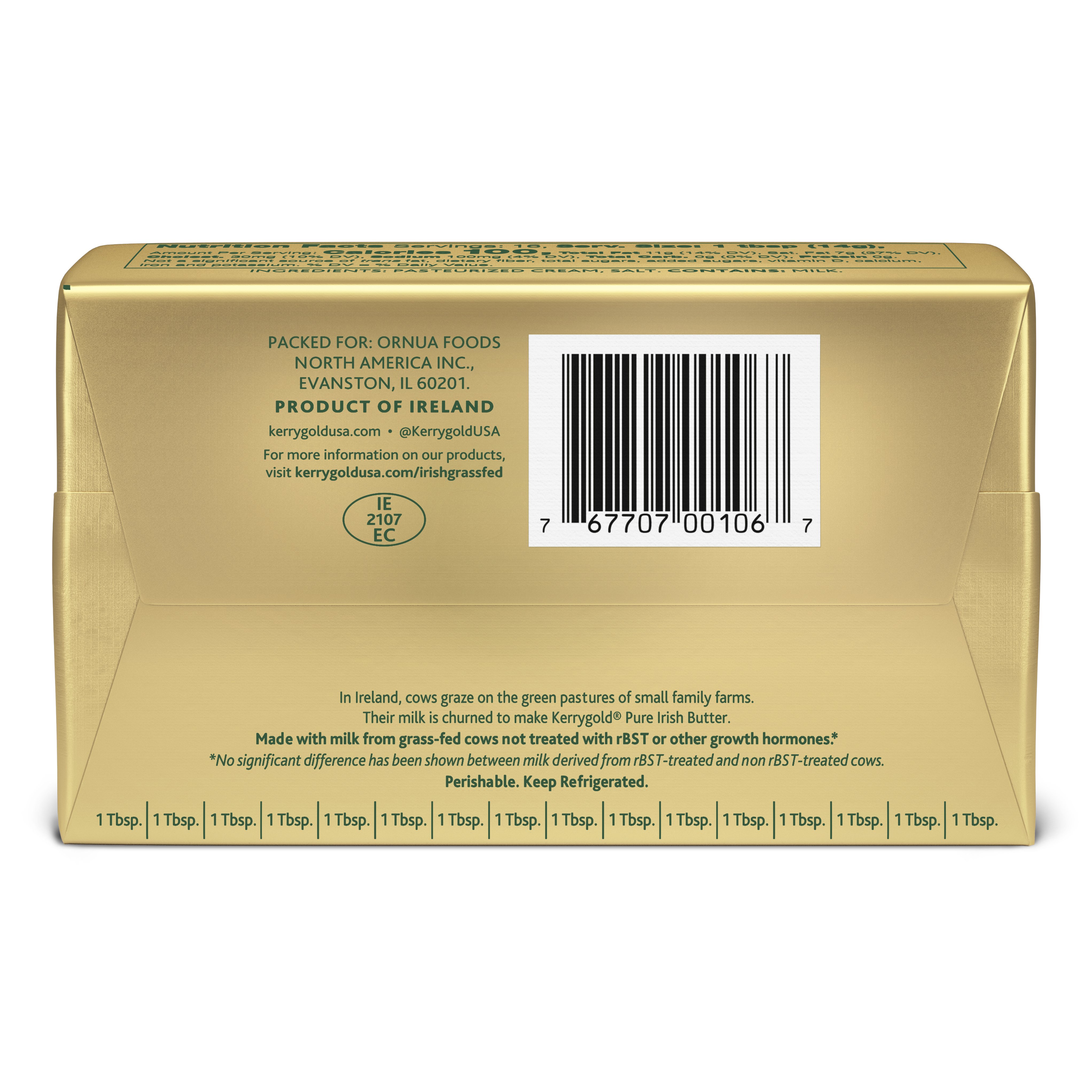 Kerrygold Salted Butter, 8 Oz Foil Pack (Pack Of 10)