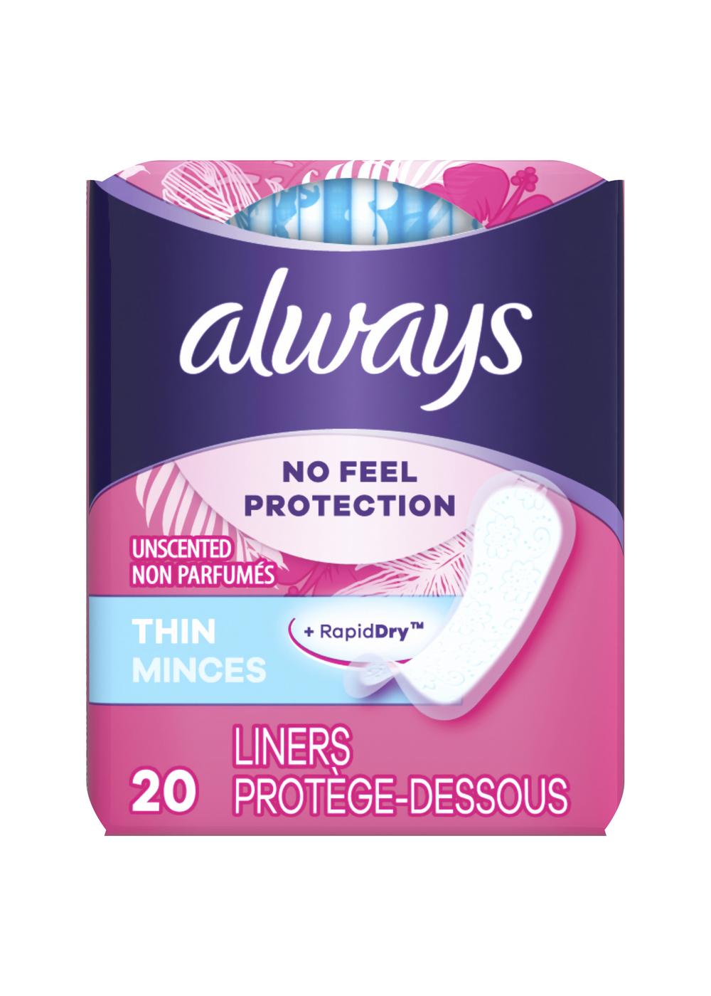 Always +RapidDry Thin Liners  - Unscented; image 2 of 8