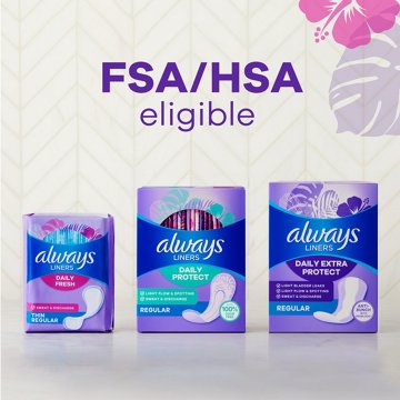 Always Travel Size Rapid Dry Thin Liners - Unscented, 20 ct