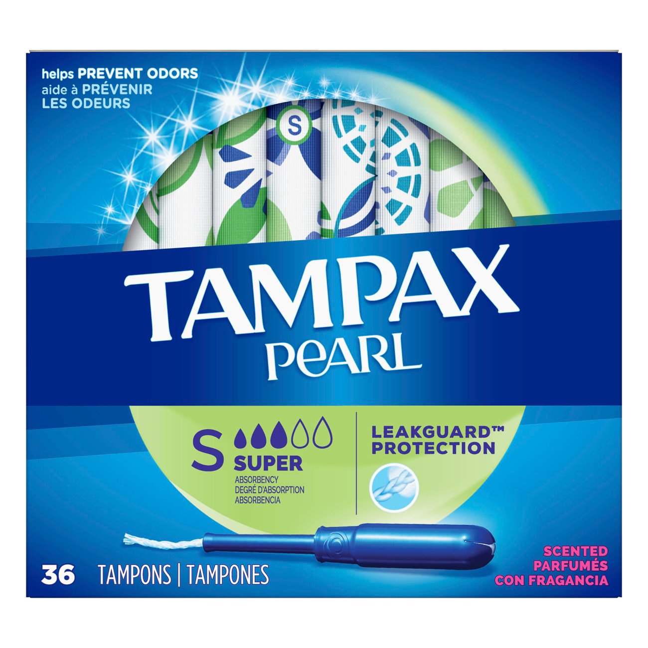 Tampax Pearl Super Absorbency Scented Plastic Tampons - Shop Tampons at