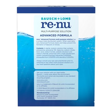 Bausch & Lomb renu Advanced Multi-Purpose Solution, 2 pk