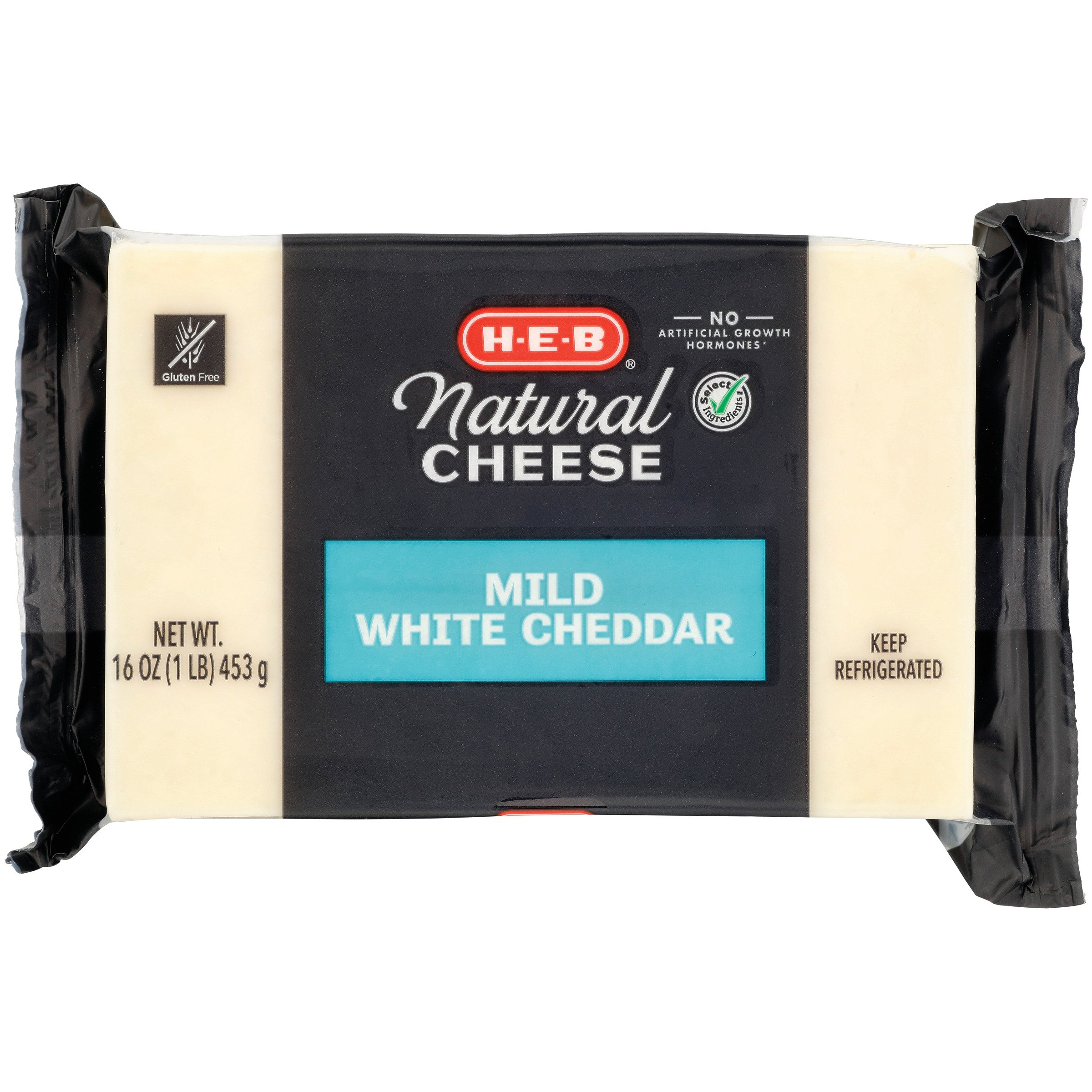 HEB Select Ingredients Mild White Cheddar Cheese Shop Cheese at HEB