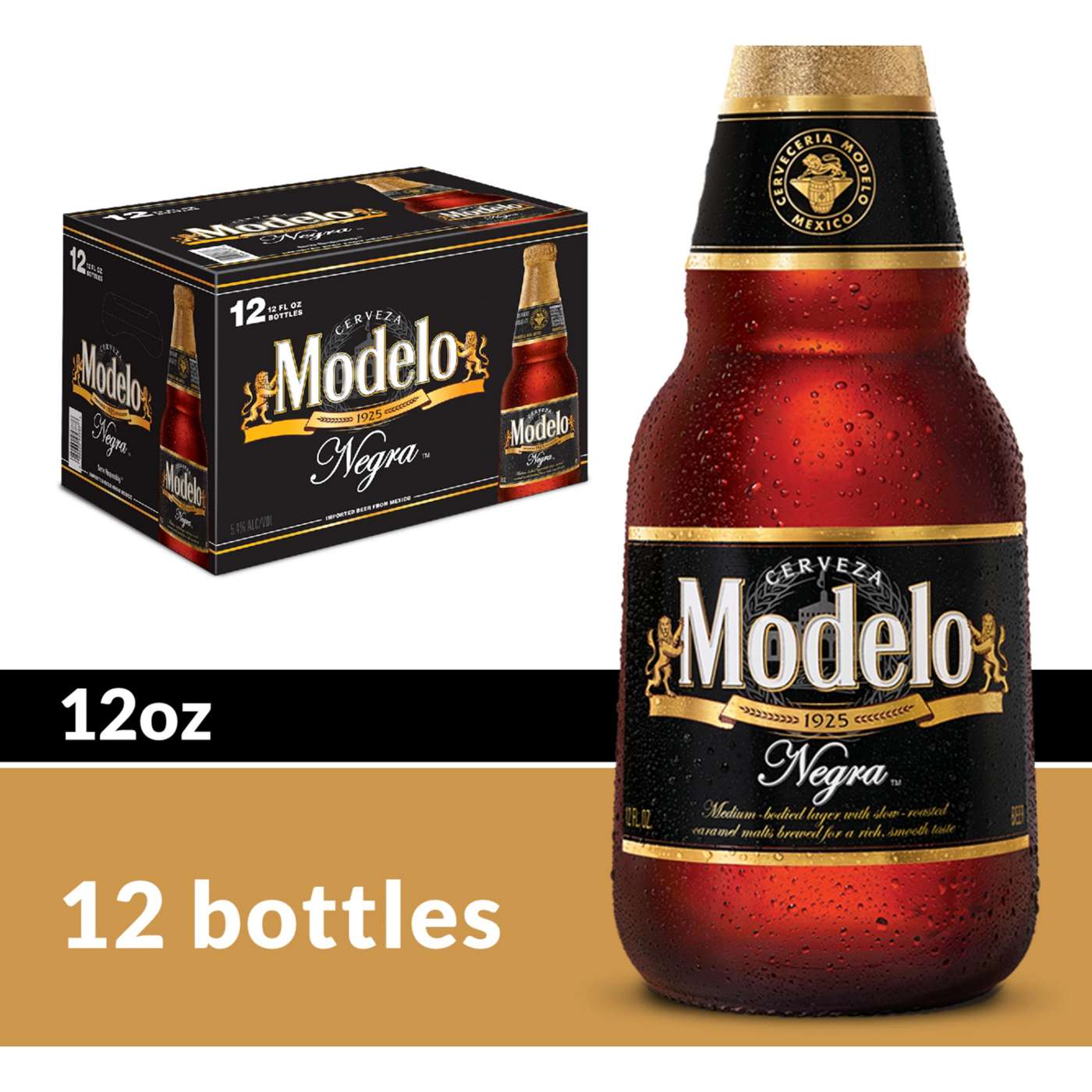 Modelo Negra Amber Lager Mexican Import Beer 12 oz Bottles, 12 pk; image 3 of 9