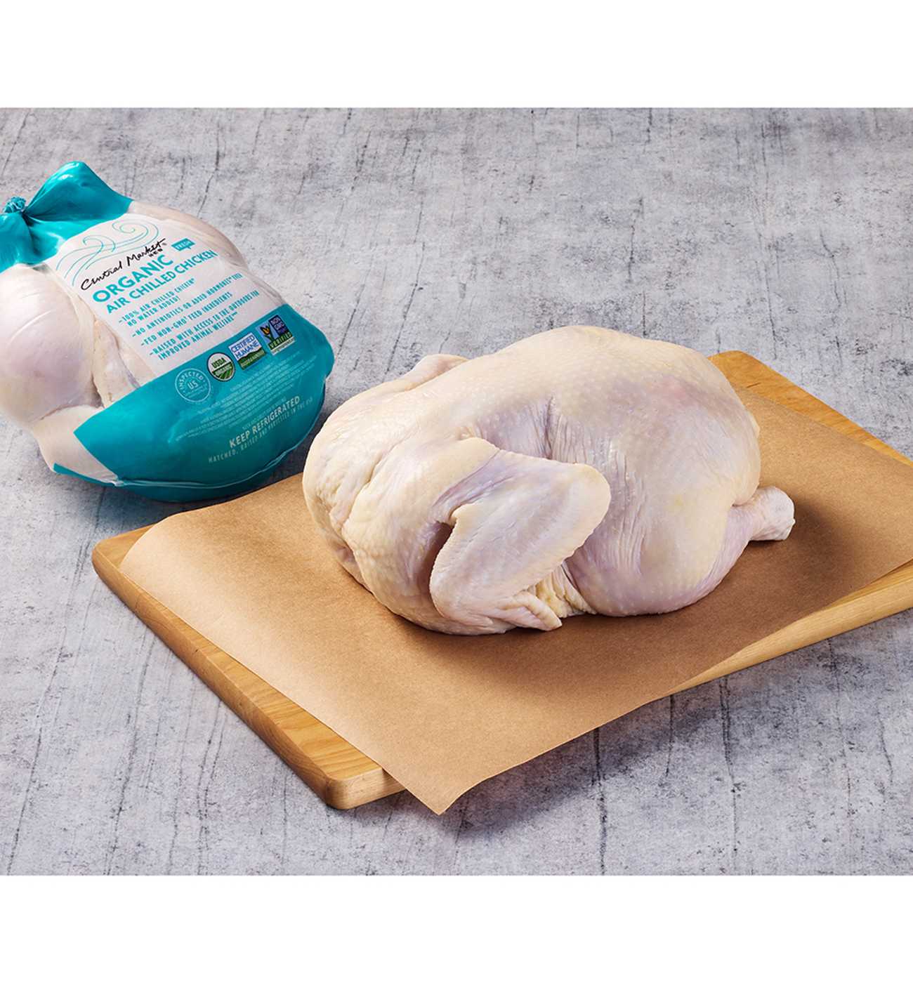 Central Market Organic Air-Chilled Whole Young Chicken Roaster, 4-5 lbs; image 2 of 3