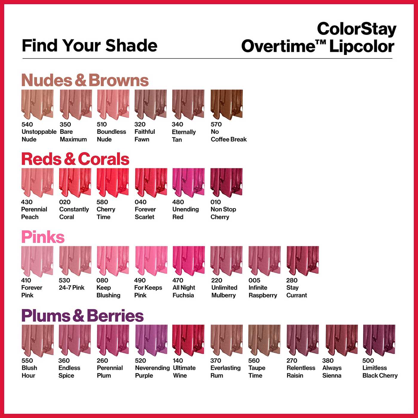 Revlon ColorStay Overtime Lipcolor - 270 Relentless Raisin - Shop ...
