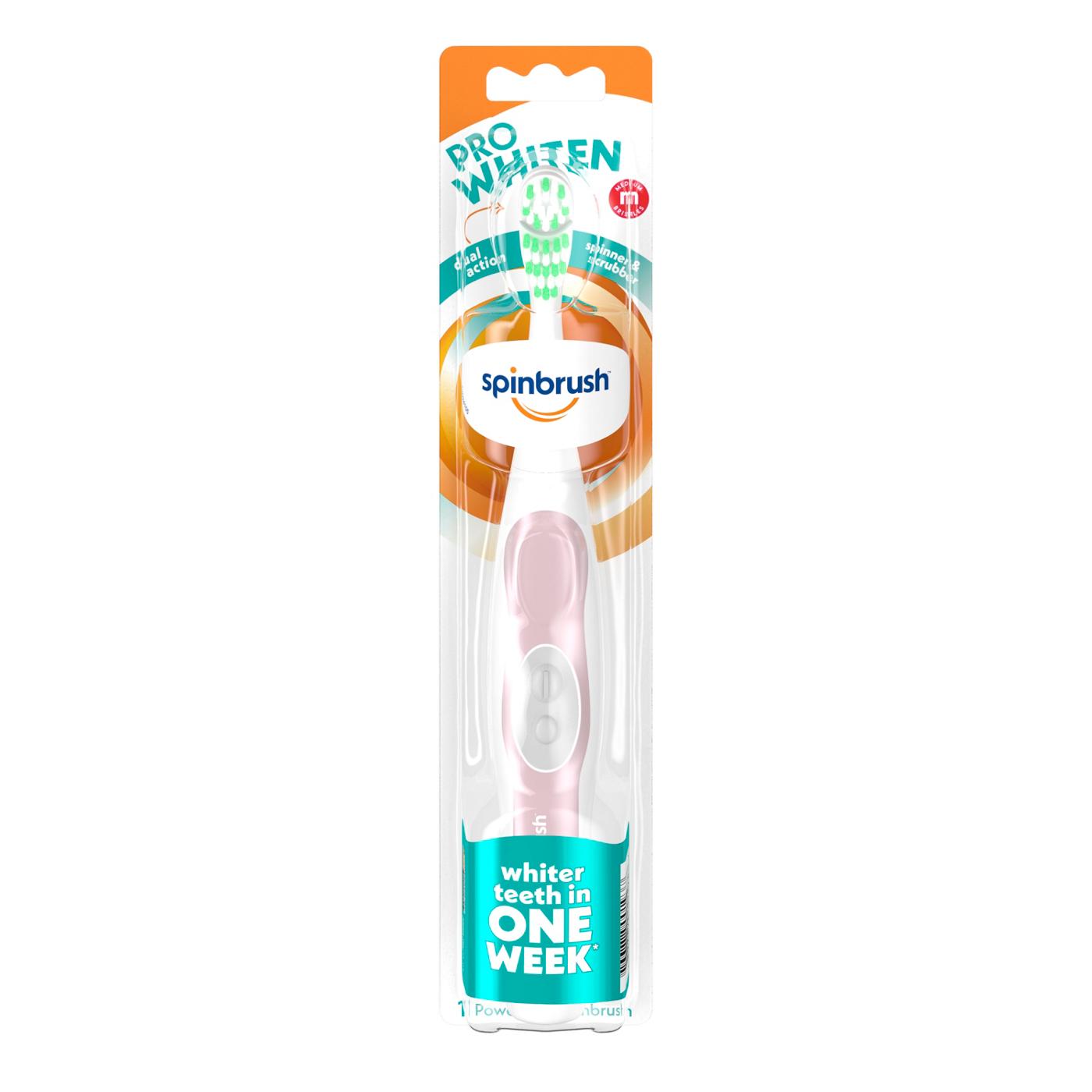 Spinbrush Pro Whiten Powered Toothbrush - Medium; image 1 of 2