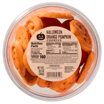 Holiday Orange Pumpkin Halloween Cookies, 10.5 oz