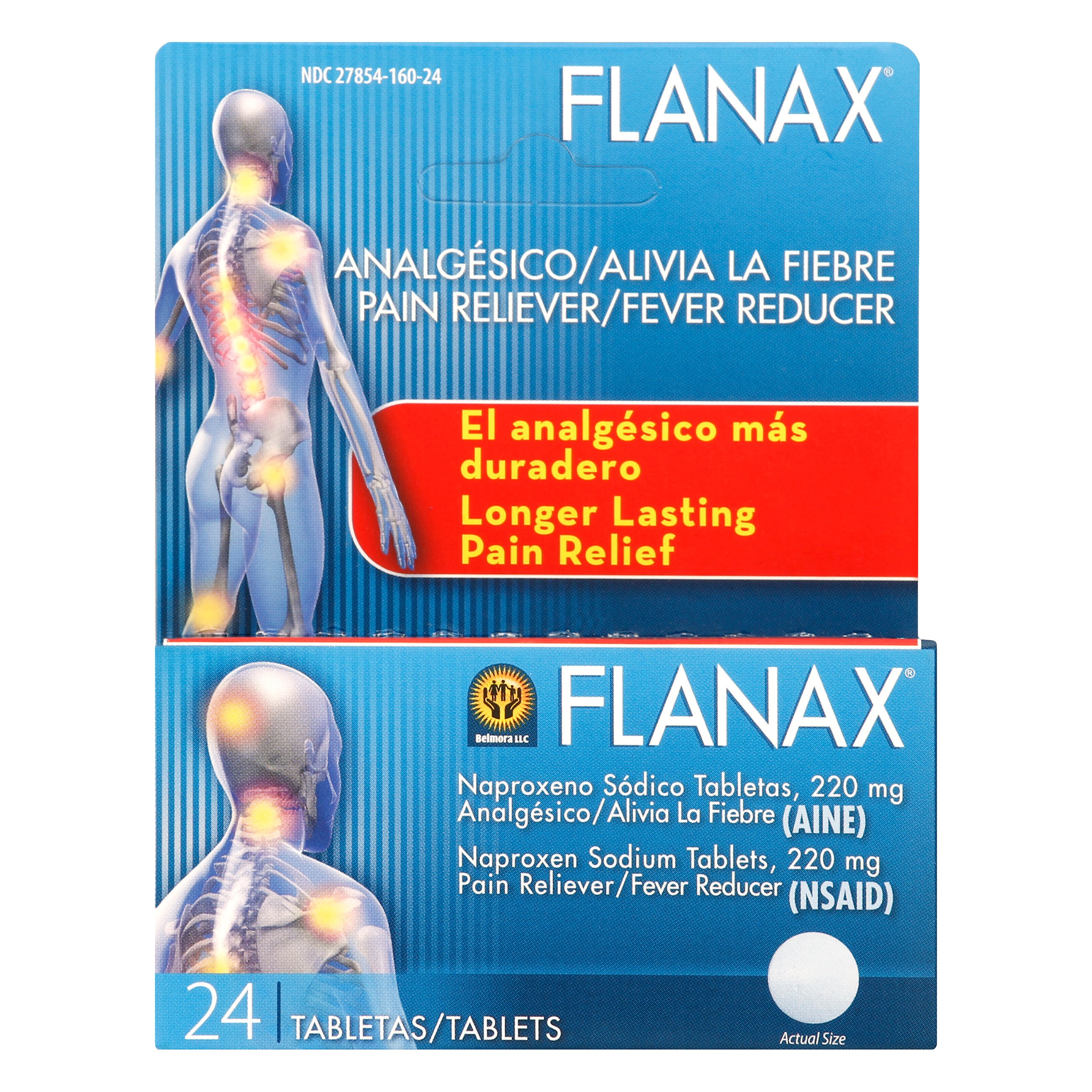 Flanax Naproxen Sodium 220 mg Pain Reliever/Fever Reducer Tablets
