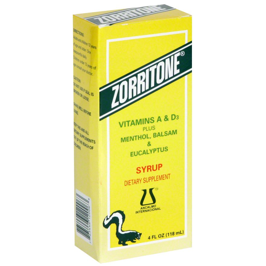 Zorritone Vitamins A and D3 Plus Menthol, Balsam, and Eucalyptus Syrup