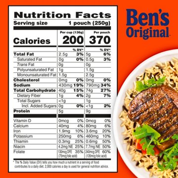Ben's Original Ready Rice Long Grain and Wild Flavored Rice