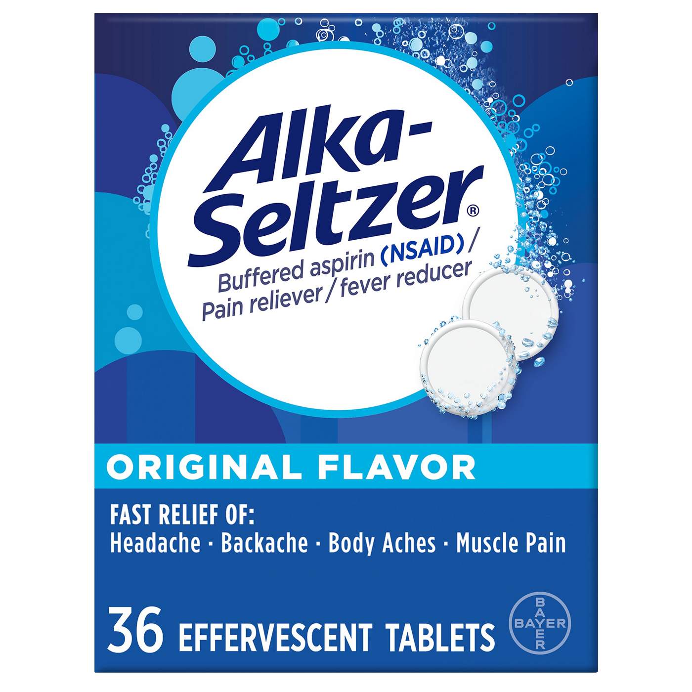 Alka-Seltzer Pain & Fever Relief Effervescent Tablets - Orginal ; image 1 of 3
