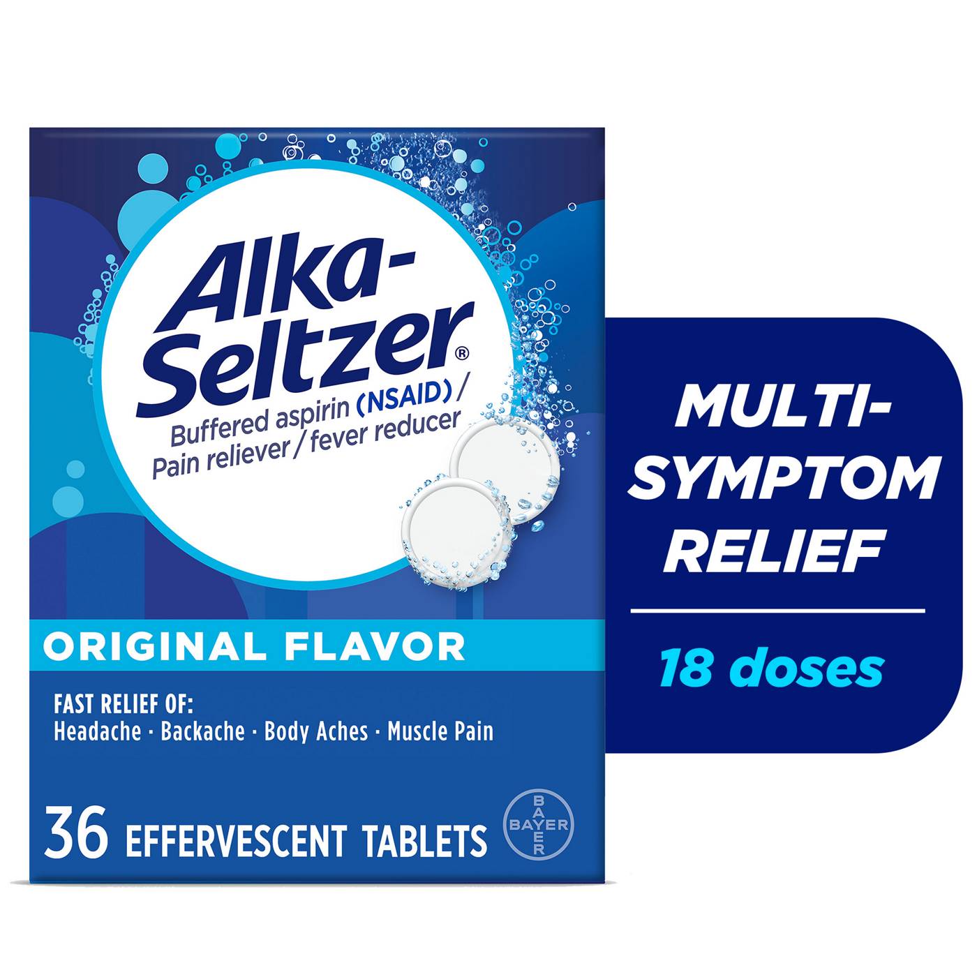 Alka-Seltzer Pain & Fever Relief Effervescent Tablets - Orginal ; image 2 of 3