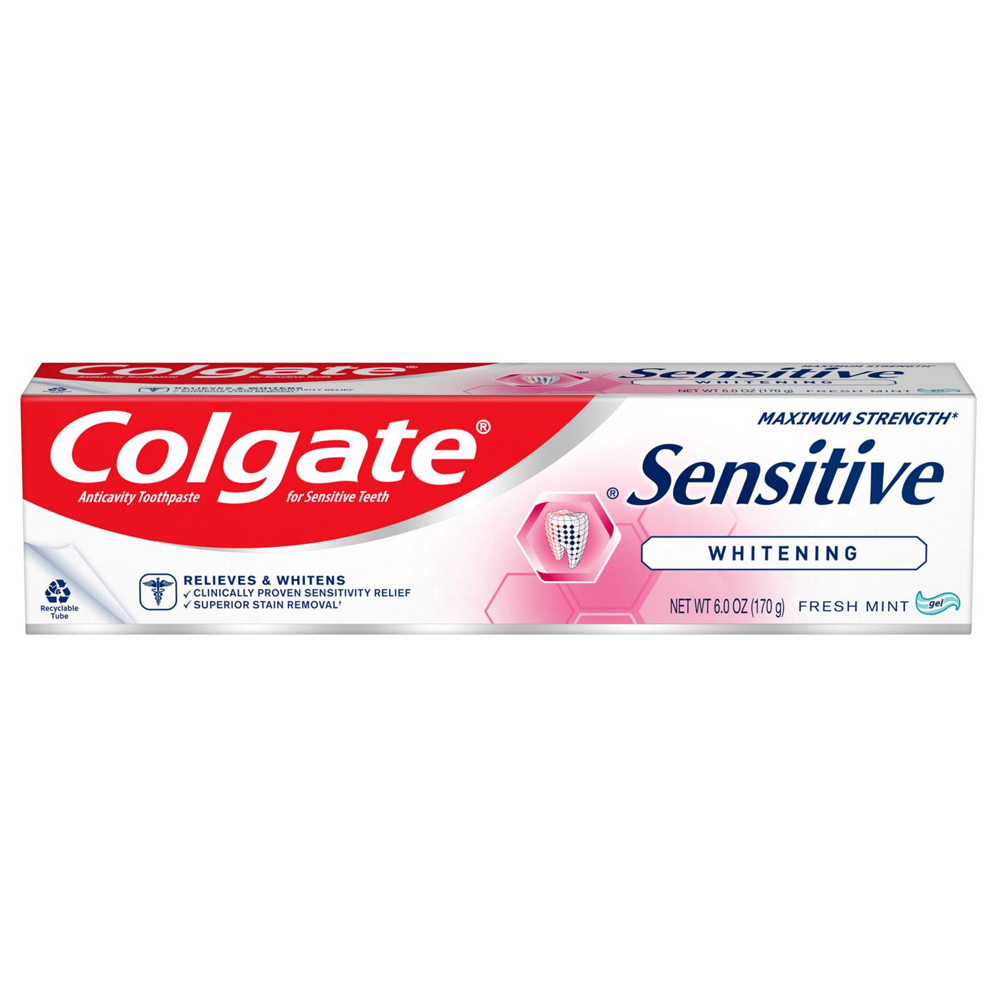 Colgate Sensitive Whitening Anticavity Toothpaste - Mint; image 1 of 3