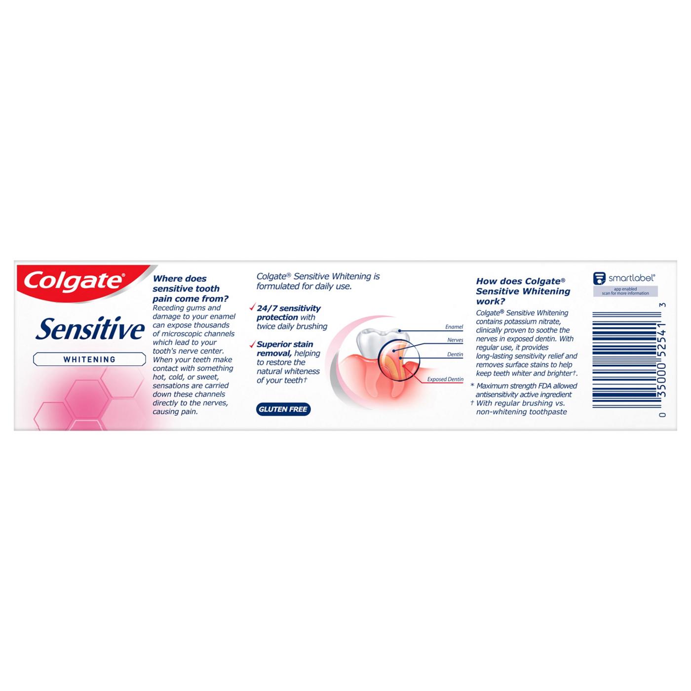 Colgate Sensitive Whitening Anticavity Toothpaste - Mint; image 3 of 3