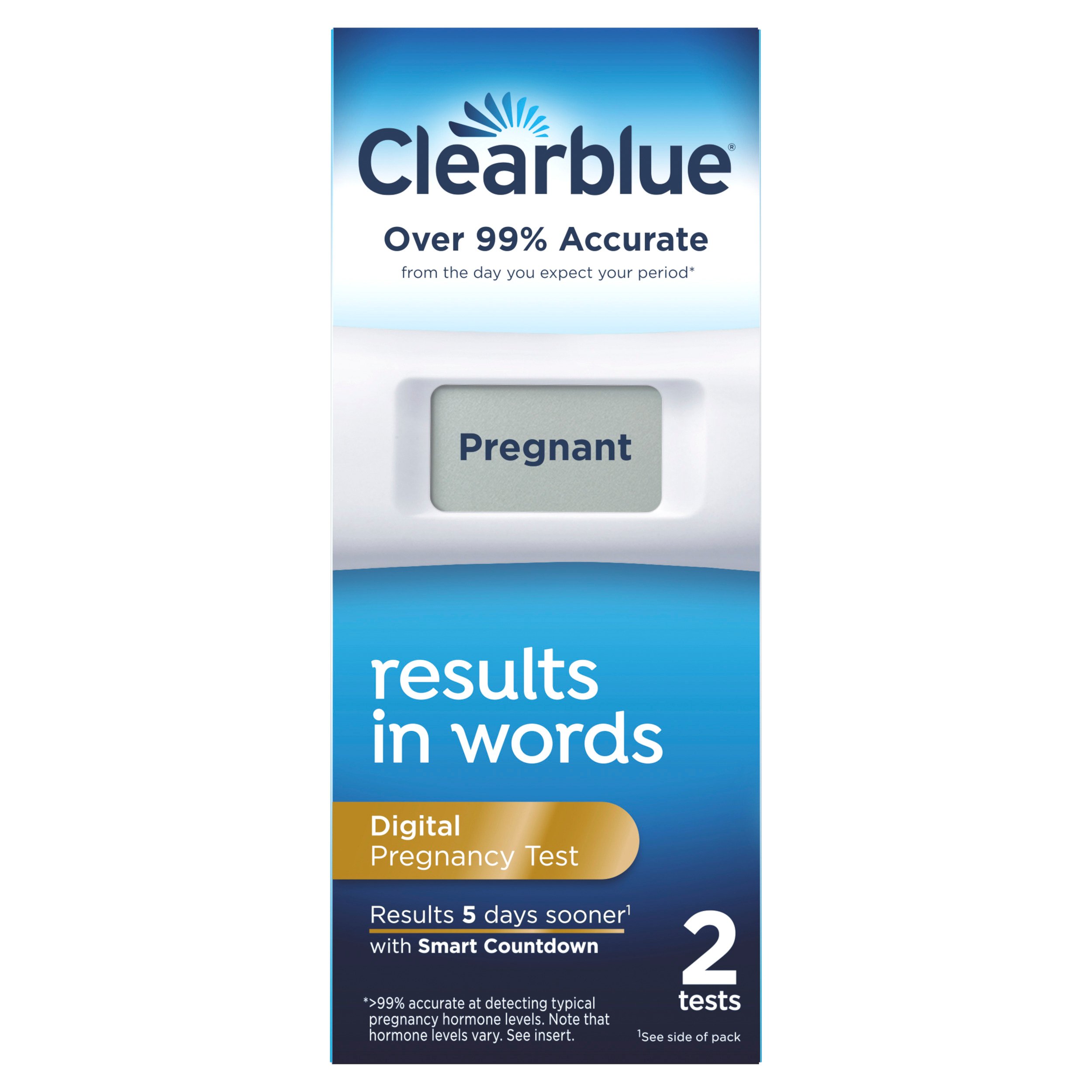 Clearblue Digital Pregnancy Test with Smart Countdown - Shop Pregnancy &  Ovulation Tests at H-E-B
