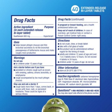 Mucinex 12-Hour Chest Congestion Expectorant Tablets, 40 ct