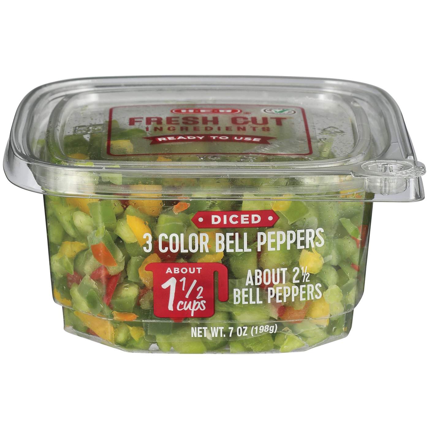 H-E-B Fresh Diced 3 Color Bell Peppers; image 1 of 2