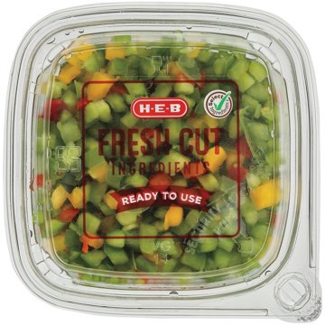 H-E-B Fresh Diced 3 Color Bell Peppers, 7 oz