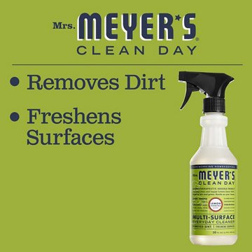 Mrs. Meyer's Clean Day Lemon Verbena Scent Multi-Surface Everyday Cleaner Spray, 16 oz