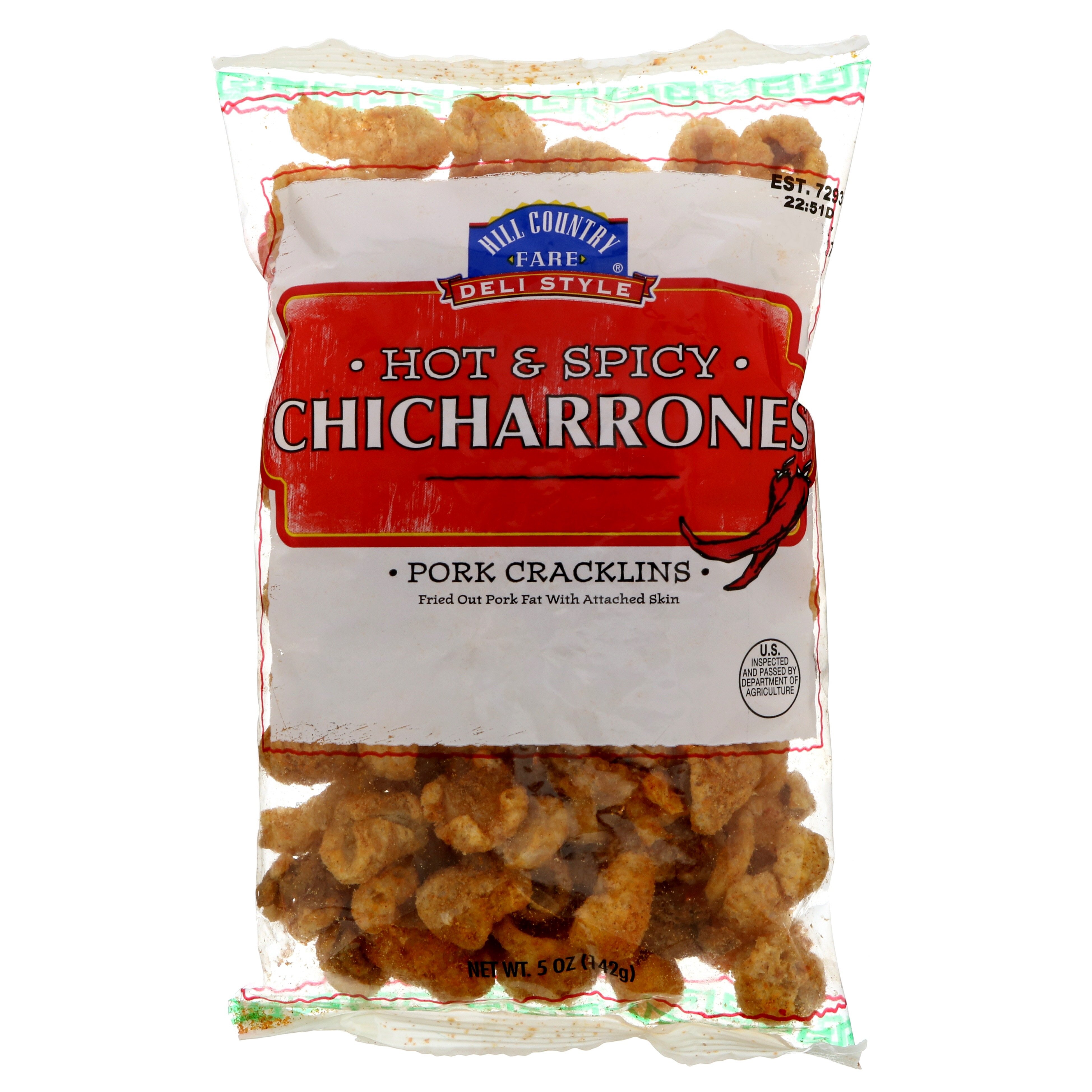 Hill Country Fare Deli Style Hot and Spicy Chicharrones Pork Cracklins