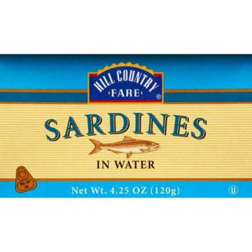 Hill Country Fare Sardines in Water, 4.25 oz