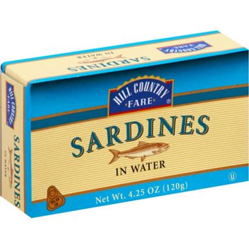 Hill Country Fare Sardines in Water, 4.25 oz