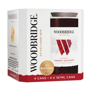 Woodbridge Cabernet Sauvignon California Red Wine 4 pk Cans, 187 mL