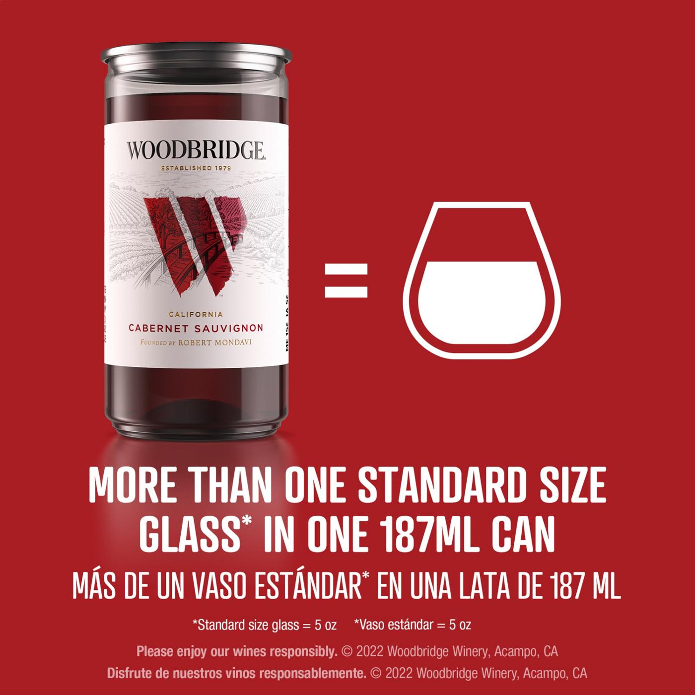 Woodbridge Cabernet Sauvignon Red Wine 187 mL Cans, 4 pk; image 10 of 11