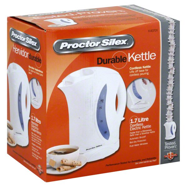 Proctor silex hotsell cordless electric kettle