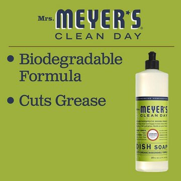Mrs. Meyer's Clean Day Lemon Verbena Scent Dish Soap, 16 oz